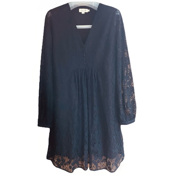 Molly Bracken Mini Fully Lace Lined Dress Black Boho Western High Waist Size S - Picture 1 of 11